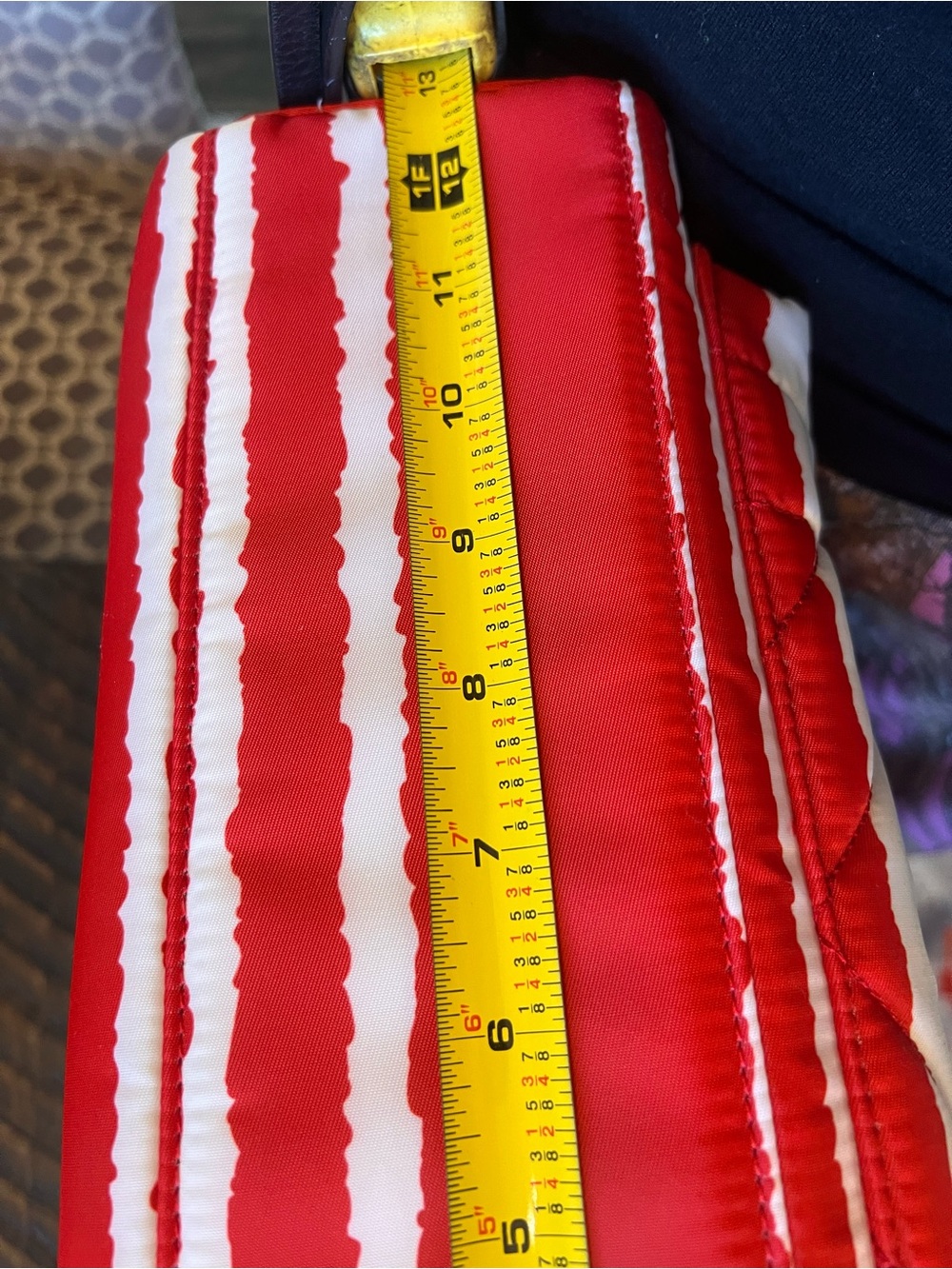 Lug Stretch LS Crossbody Bag Red White Stripe NWOT RFID Organizer Purse - Picture 16 of 16